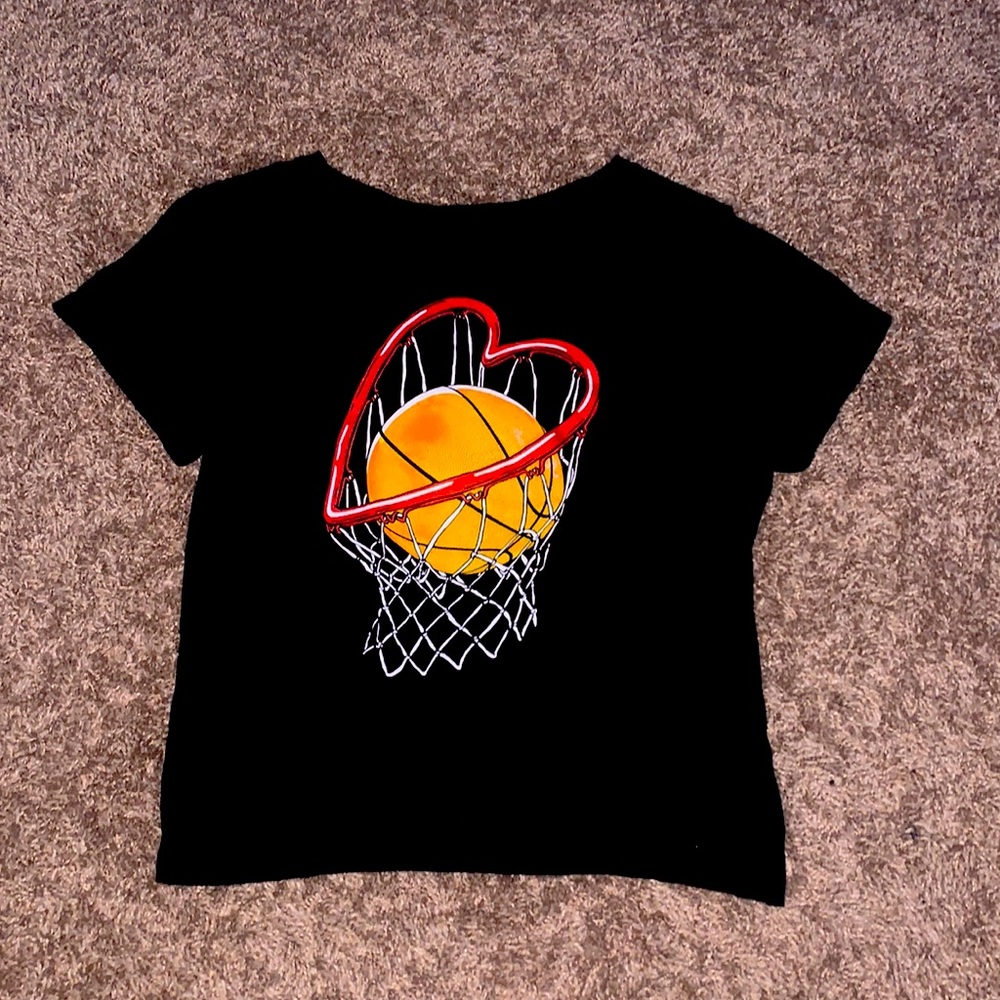 Black cropped baby T-shirt